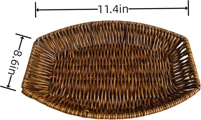 AMBOJIE Wicker Bread Basket,Handwoven Storage Basket for Fruit Basket Vegetables Cosmetics in Home Restaurant & Bakery (Ship type 3Pack) - Image 2